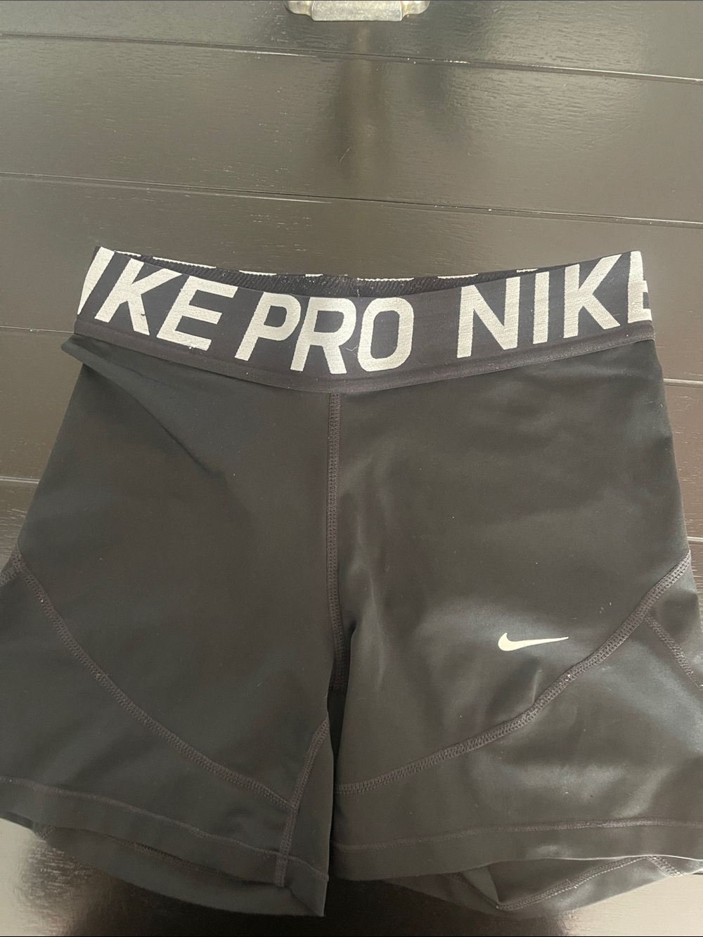 Nike Black Women's Athletic Pro Shorts with Branded Waistband
